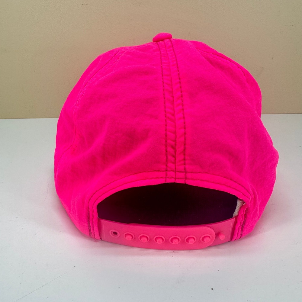 Vintage Pink Panther Hat Adjustable Neon Snapback Made In USA Embroidered 90s - Picture 3 of 7